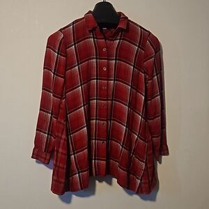 J Jill woman plaid shirt S petite long sleeve